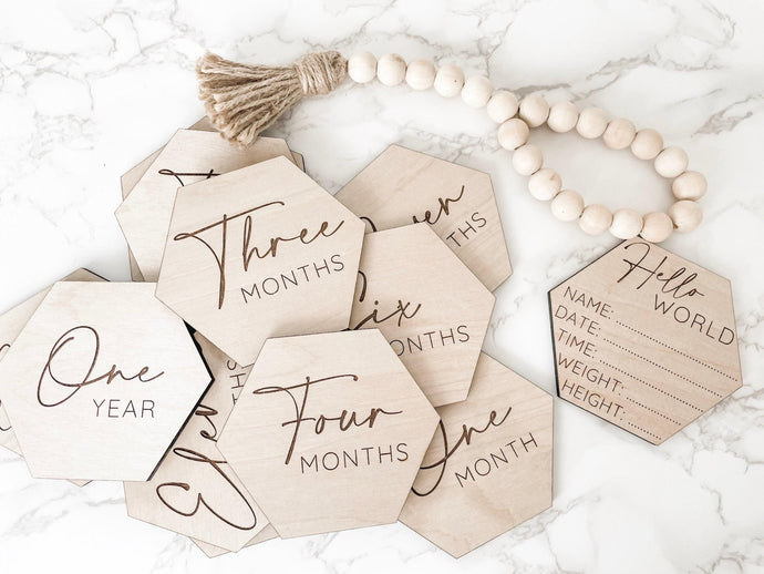 Baby Monthly Milestone Markers - Charlie + Pine
